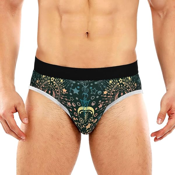アート・デザイン・音楽 Brief Encounters: Underwear Inspires Art JHKKU Men's Bright Colorful Dinosaur Underwear Briefs Stretch